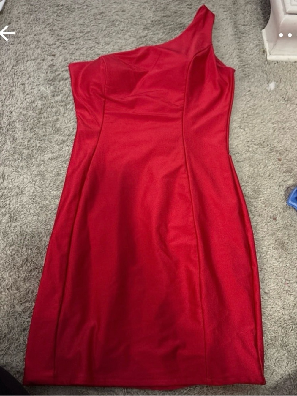 One-Shoulder Red Cocktail Dress